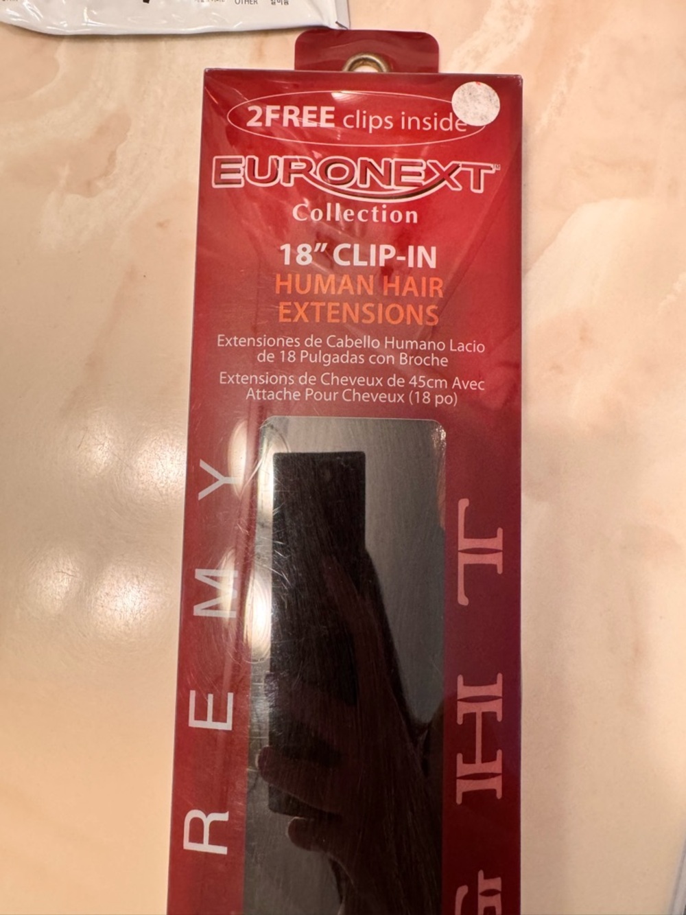 Euronext 18" Clip-In Human Hair Extensions - Dark Brown